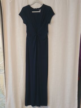 Vince Navy Twist-Front Jumpsuit